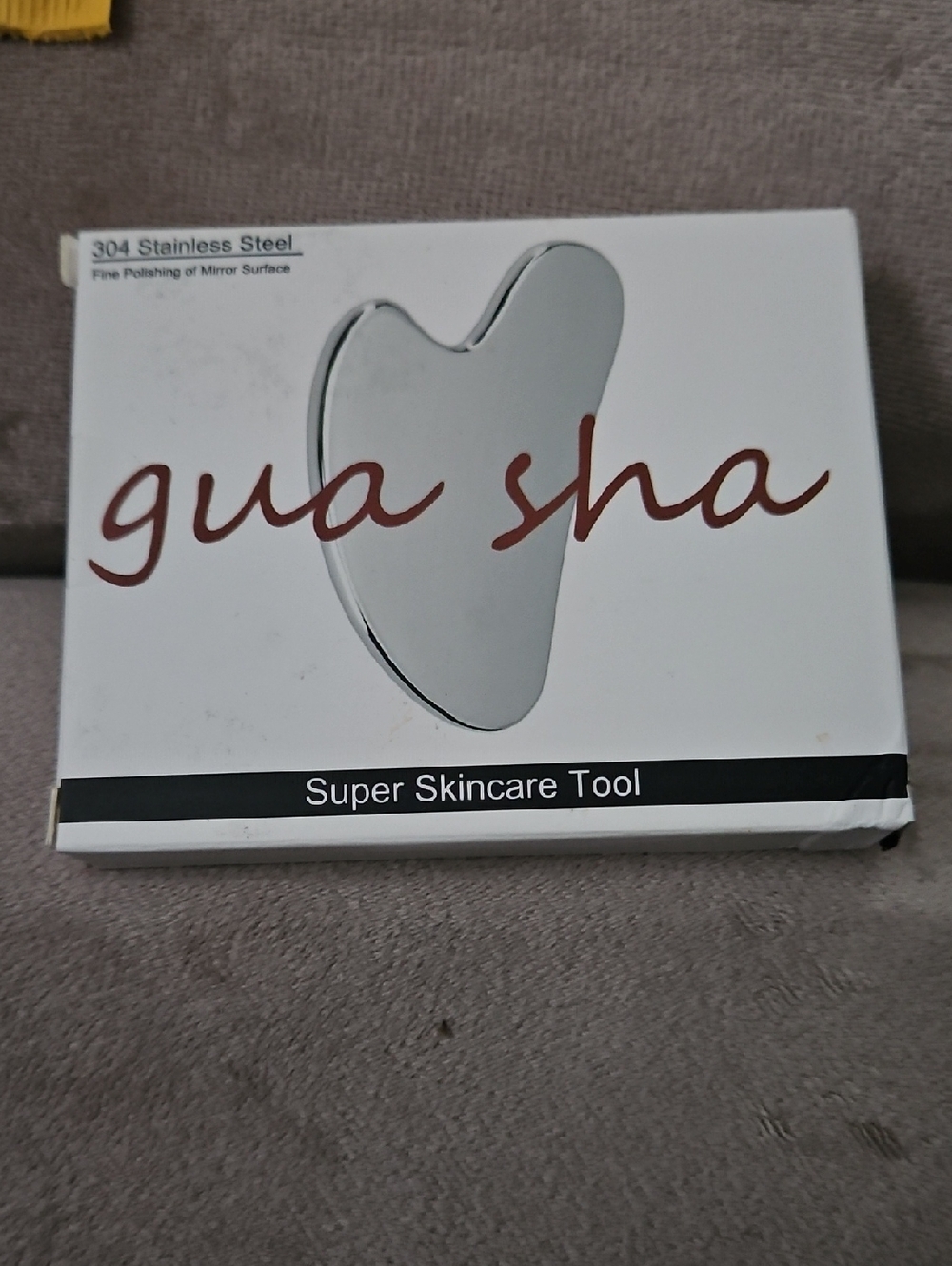 Gua Sha Stainless Steel Super Skincare Tool - Silver & White